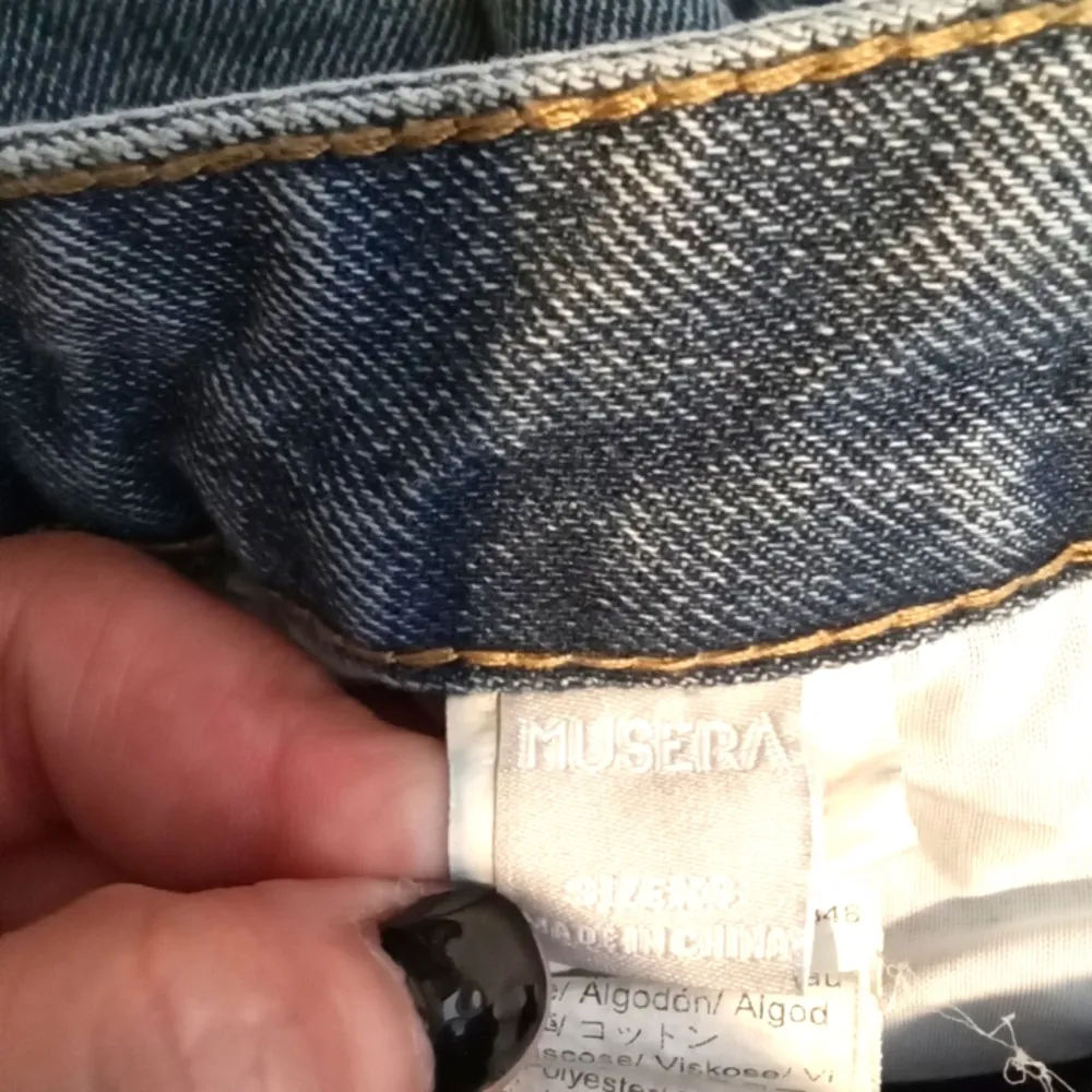 Musera streetware super wide leg goth women's pants size 25 Blue - Image 5