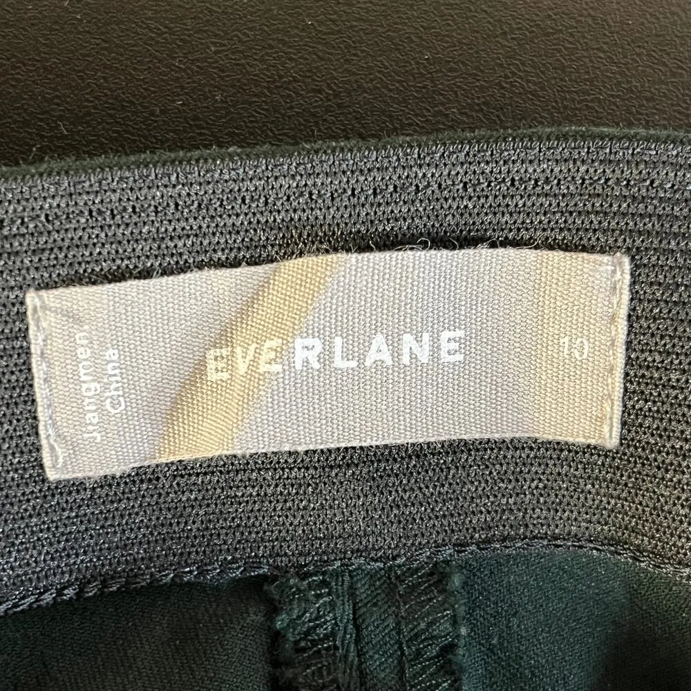 Everlane Women's Dark Green Side Zipper Cropped Skinny The Work Pant Size 10 - Image 5