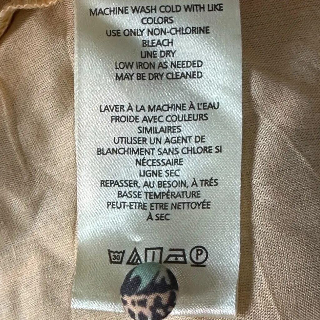 Anthropologie Bohemian Western Ruffle Lace Up Paisley Long Sleeve Dress Size 8 - Image 12