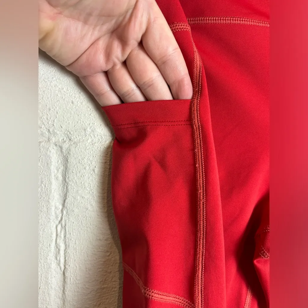 Zyia Active Woman’s Deep Red Casual Sportswear Athletic Yoga Leggings Size 6-8 - Image 6