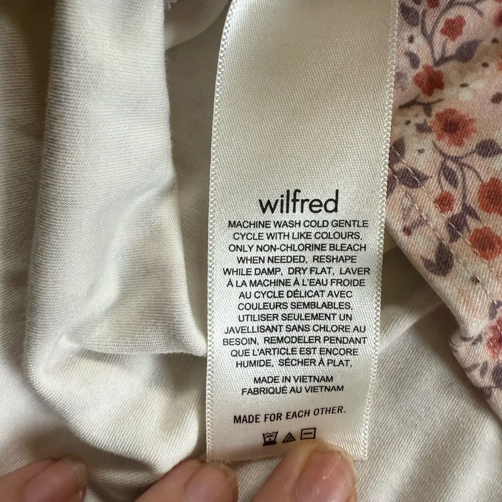 Aritzia Wilfred Saturn Floral Wrap Dress Pink - Image 5