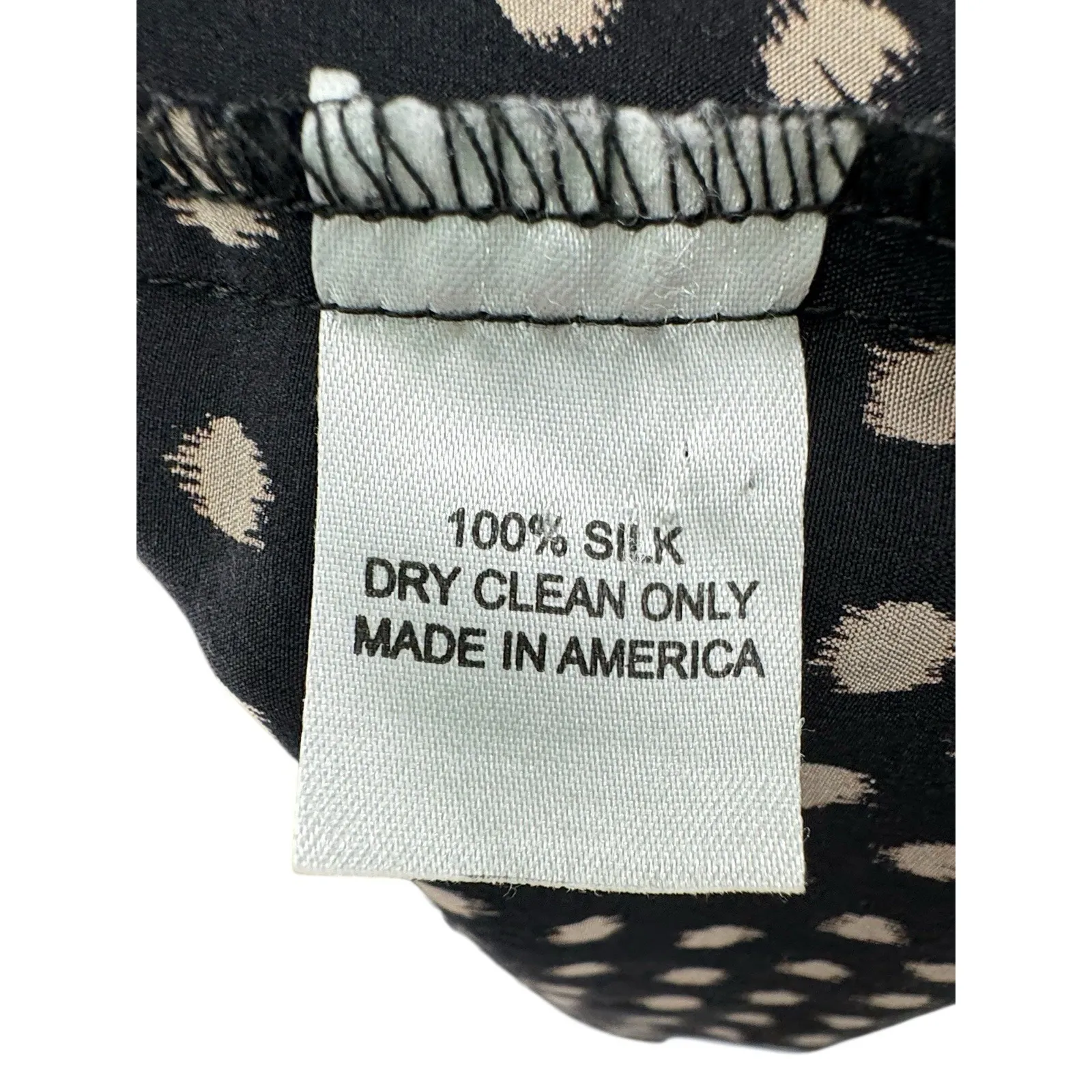 Amanda Uprichard 100% Silk Ruffle Mini Dress L Black White‎ Polka Dot USA - Image 4