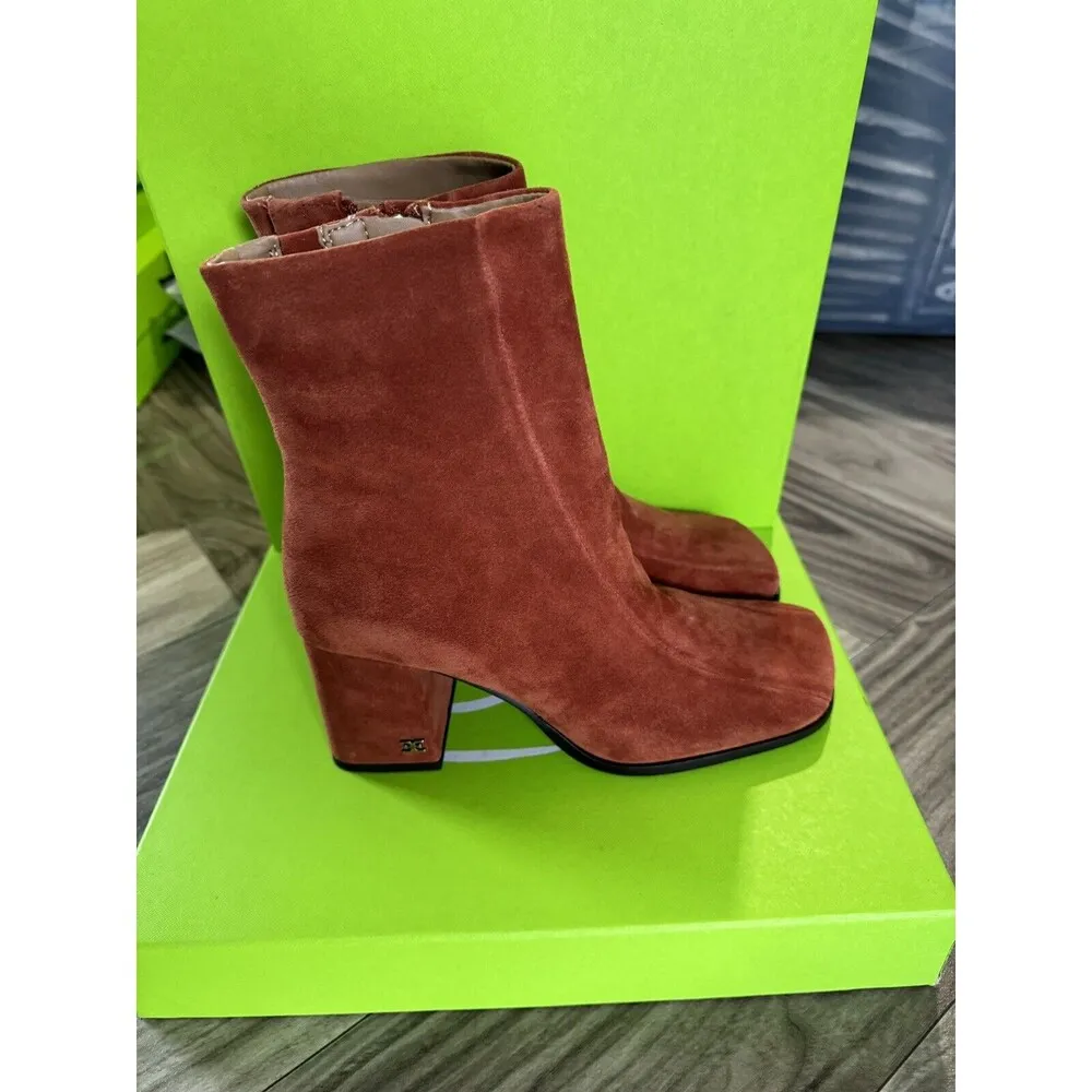 Sam Edelman Women's Mayla Booties Size 9M Rust table Suede - Image 9