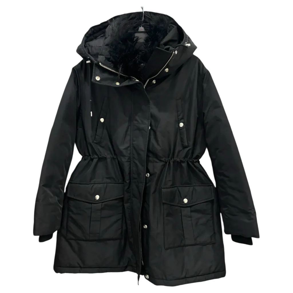NWT The Kooples Memory Sweet Black Hooded Faux Fur Parka Women’s Size Small - Image 6