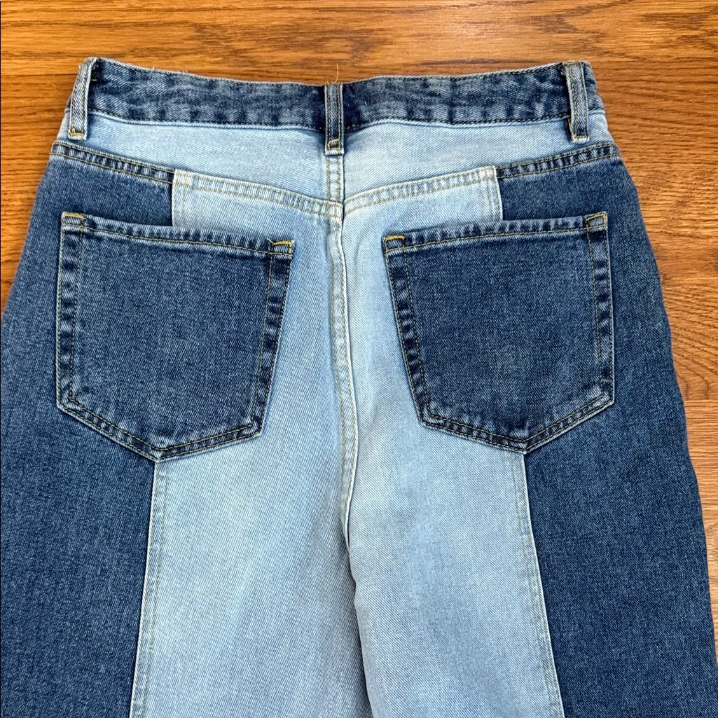 PacSun Retro Blue 90s Patchwork Denim Jeans - Image 5