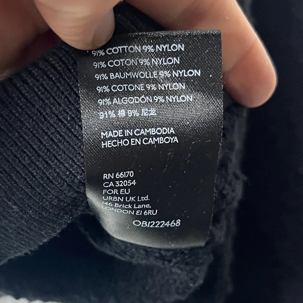 Free People Found My Friend Pullover Black Sz Small Cotton Blend Sweatshirt - Image 10