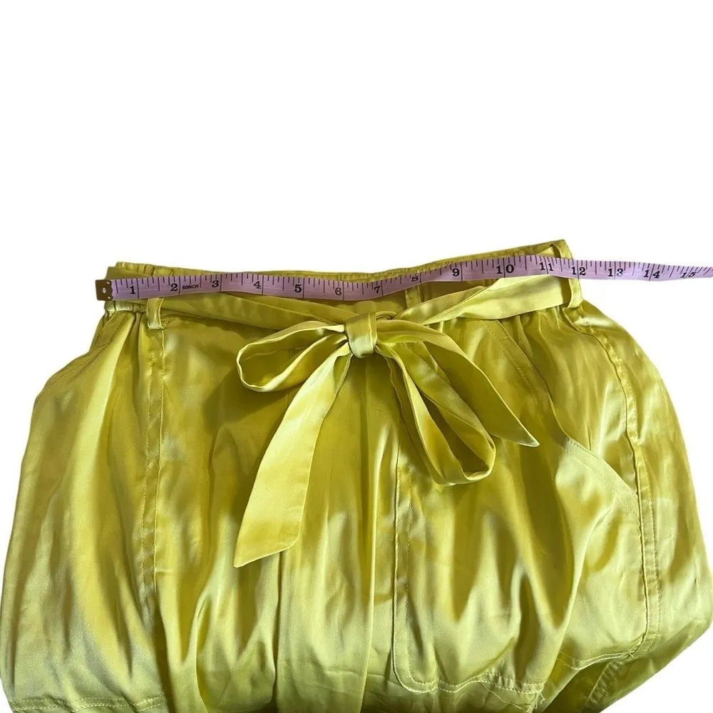 Anthropologie Hutch Satin Chartreuse Utility Pant NWT Size XS - Image 11