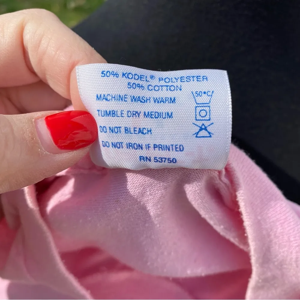 Vintage 90’s Single Stitch Solid Powder Pink T - Image 6