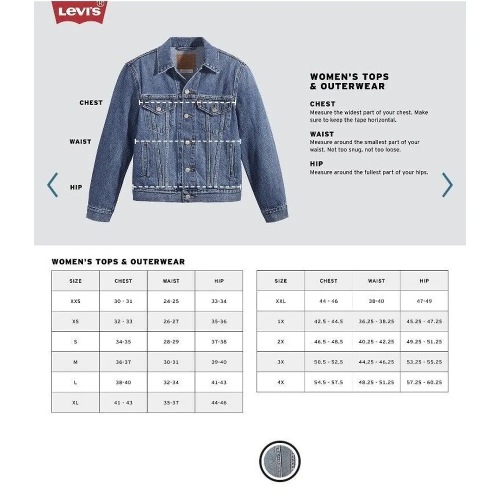 Levi's Women's Plus Size Original Trucker Denim Jacket Size 4X Lighter Blue New - Image 6