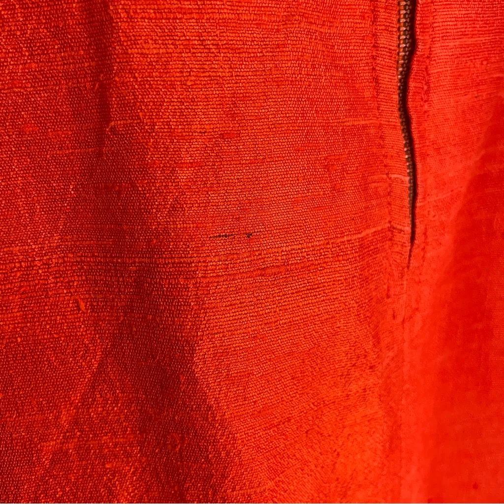 Vintage Caftan Dress Maxi Women Kaftan Muumuu Elephants‎ Reddish Orange Zip - Image 10