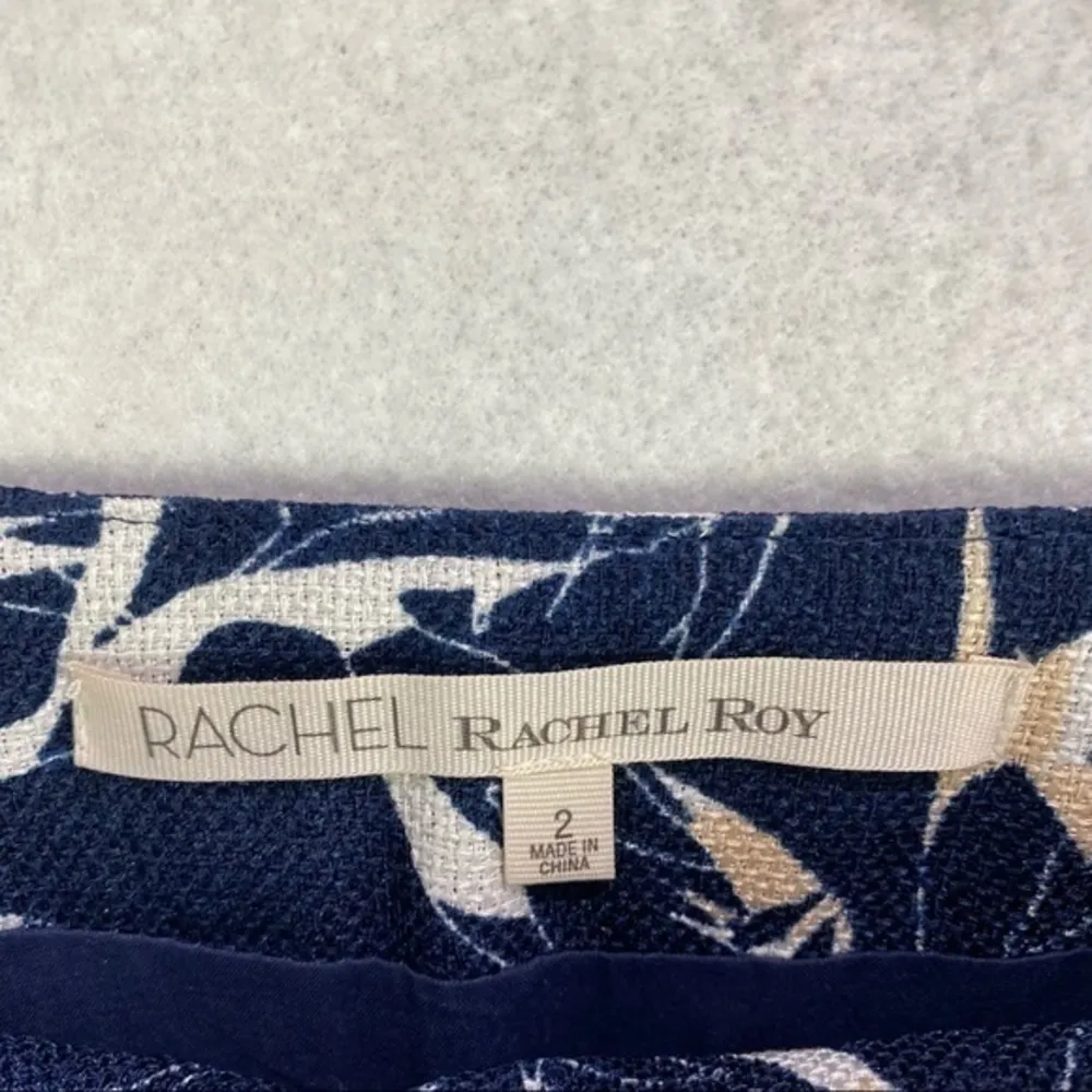 Rachel Roy Texture Printed Asymmetric High Rise Wrap Skirt Pockets Size 2 - Image 9