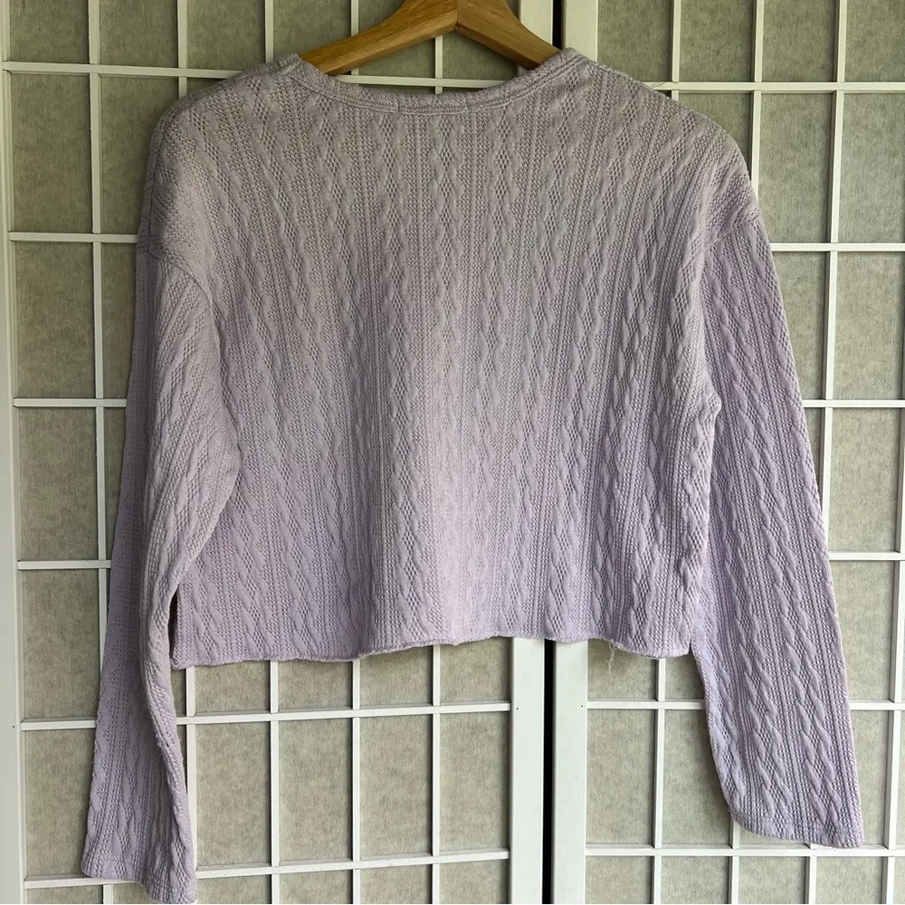 Antistar Crop knit sweater lavender size small - Image 2