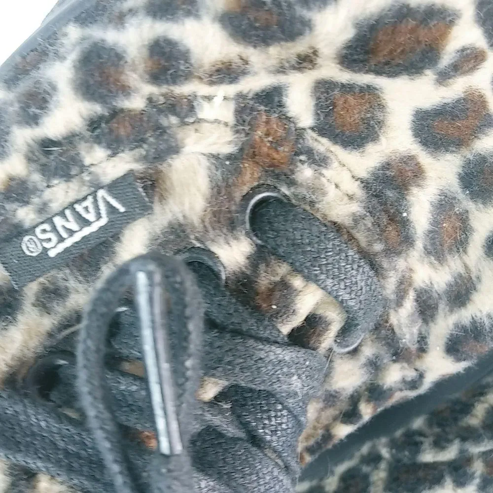 Vans 6.5 Furry Leopard Sneakers Shoes - Image 5