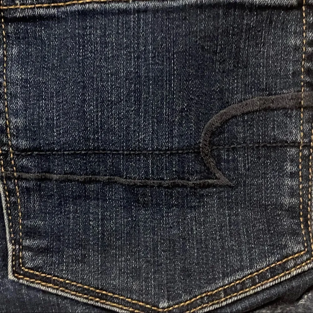 American Eagle Outfitters Hi Rise Super Stretch Shortie raw hem‎ denim shorts 6 - Image 6