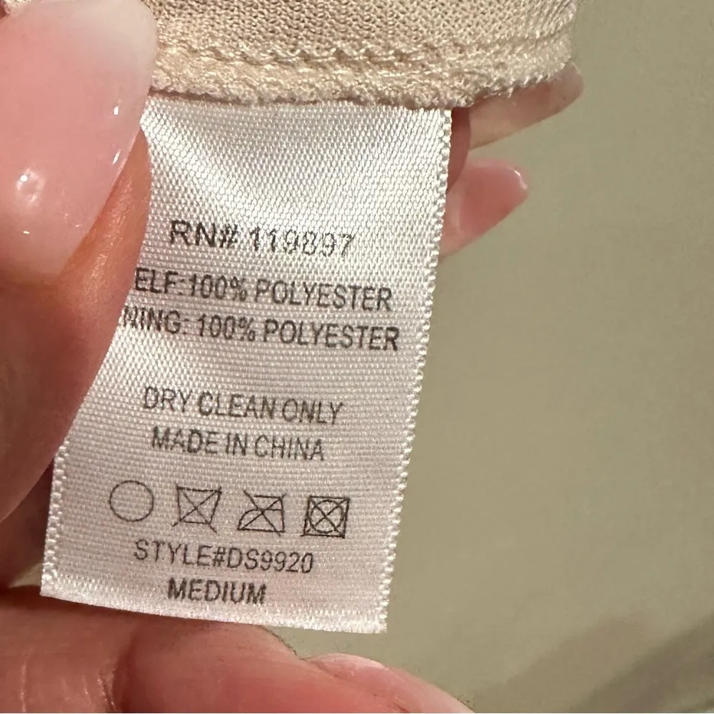 NEW COLLECTIVE CONCEPTS PINK IVORY WHITE THIN ADJUSTABLE STRAP MINI DRESS M - Image 8