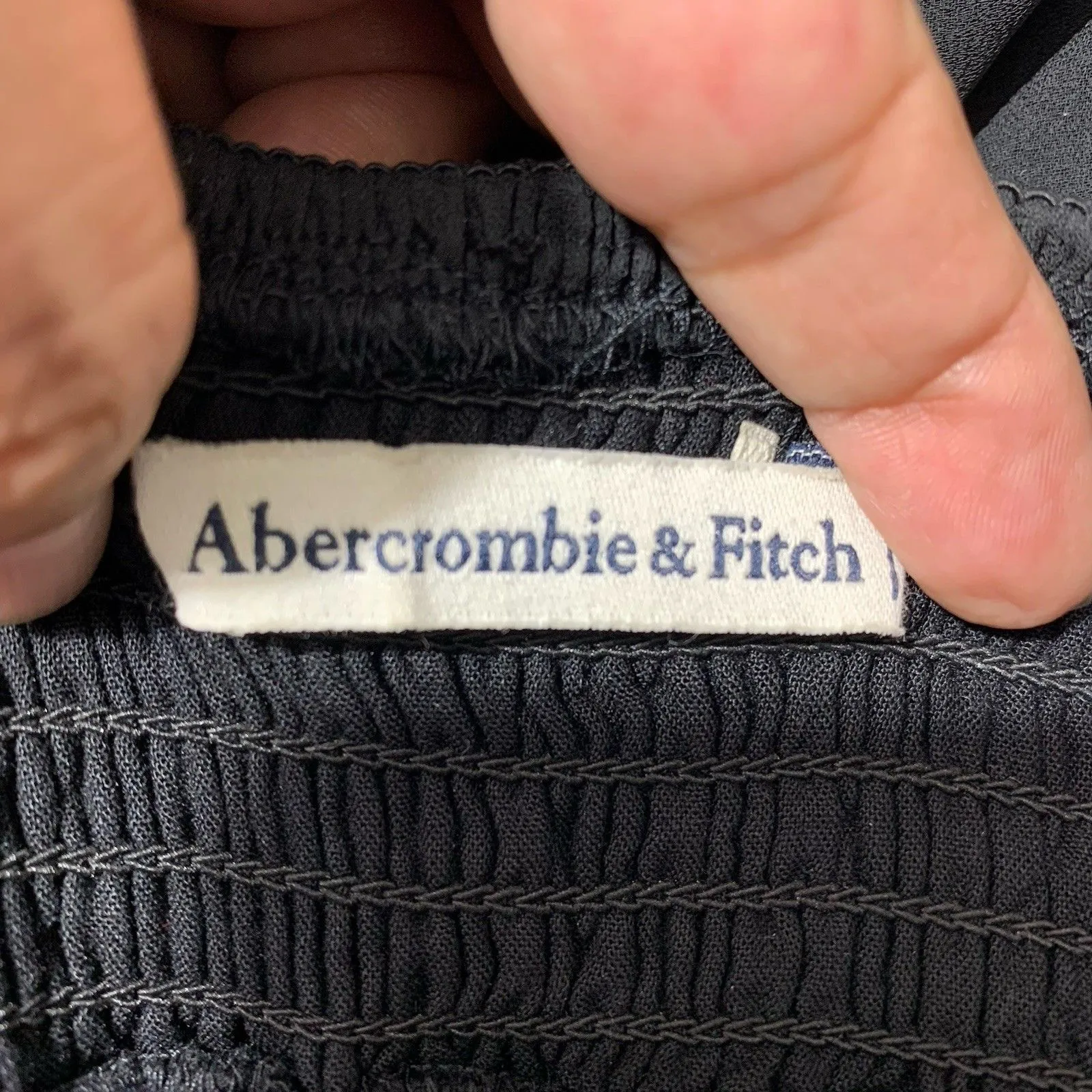 Abercrombie & Fitch Black Long Sleeve Fit & Flare Mini Dress Sweetheart Neckline - Image 6