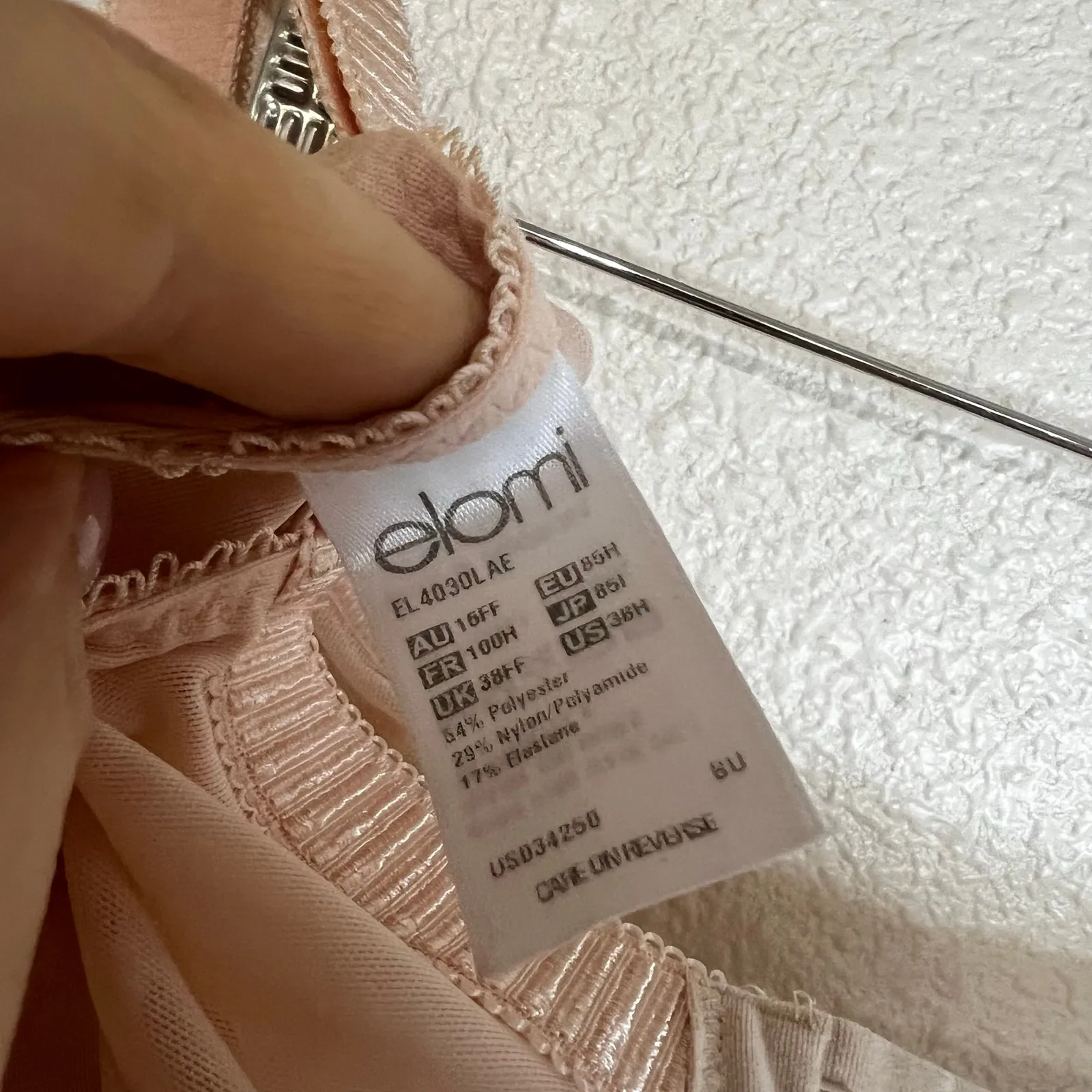 Elomi EL4030LAE Cate Underwire Full Cup Banded Bra in tan beige 38H Size undefined - Image 5