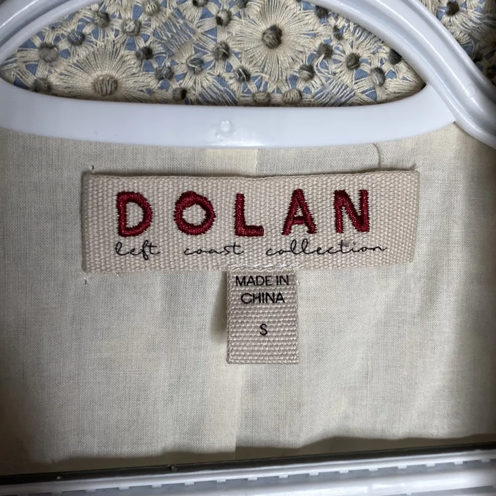 Dolan Anthropologie Left Cost Collection Rossi floral eyelet Moto jacket size S White - Image 9