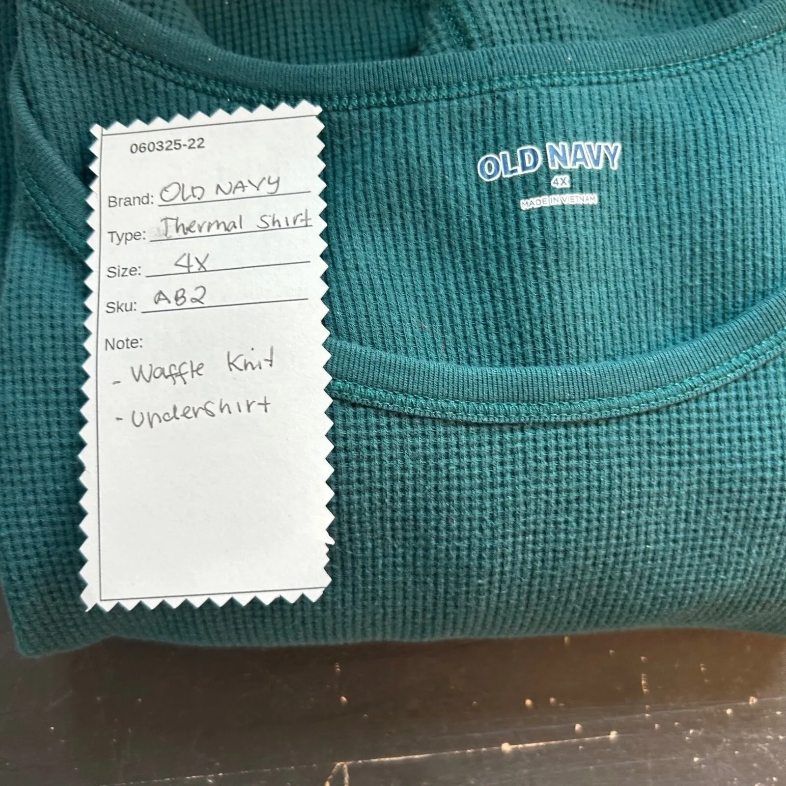 Old Navy Waffle Knit Thermal Shirt Teal 4X‎ - Image 8