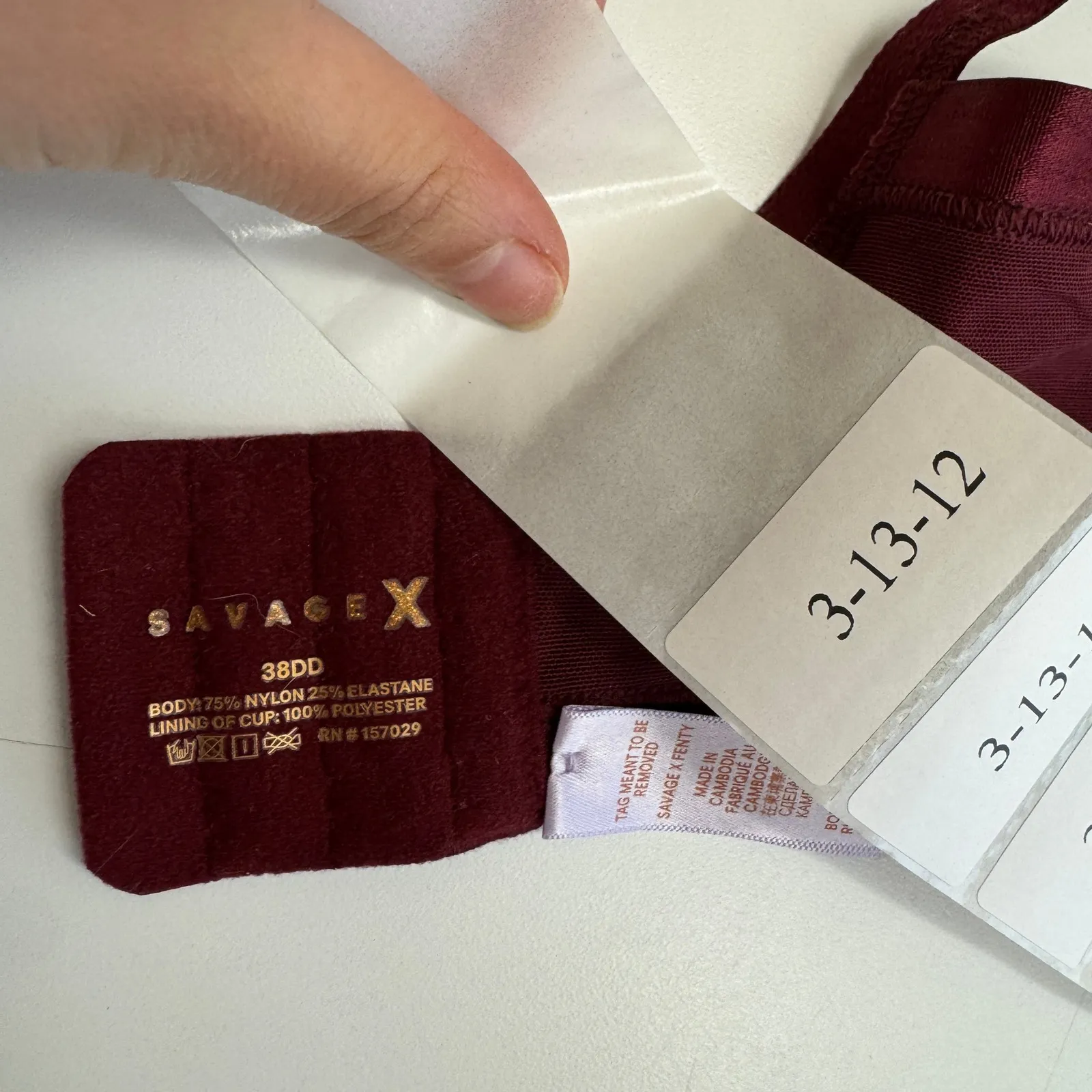 Savage X Fenty Bra Womens 38DD Pink Metallic Shine Unlined Full Coverage Size undefined - Image 3