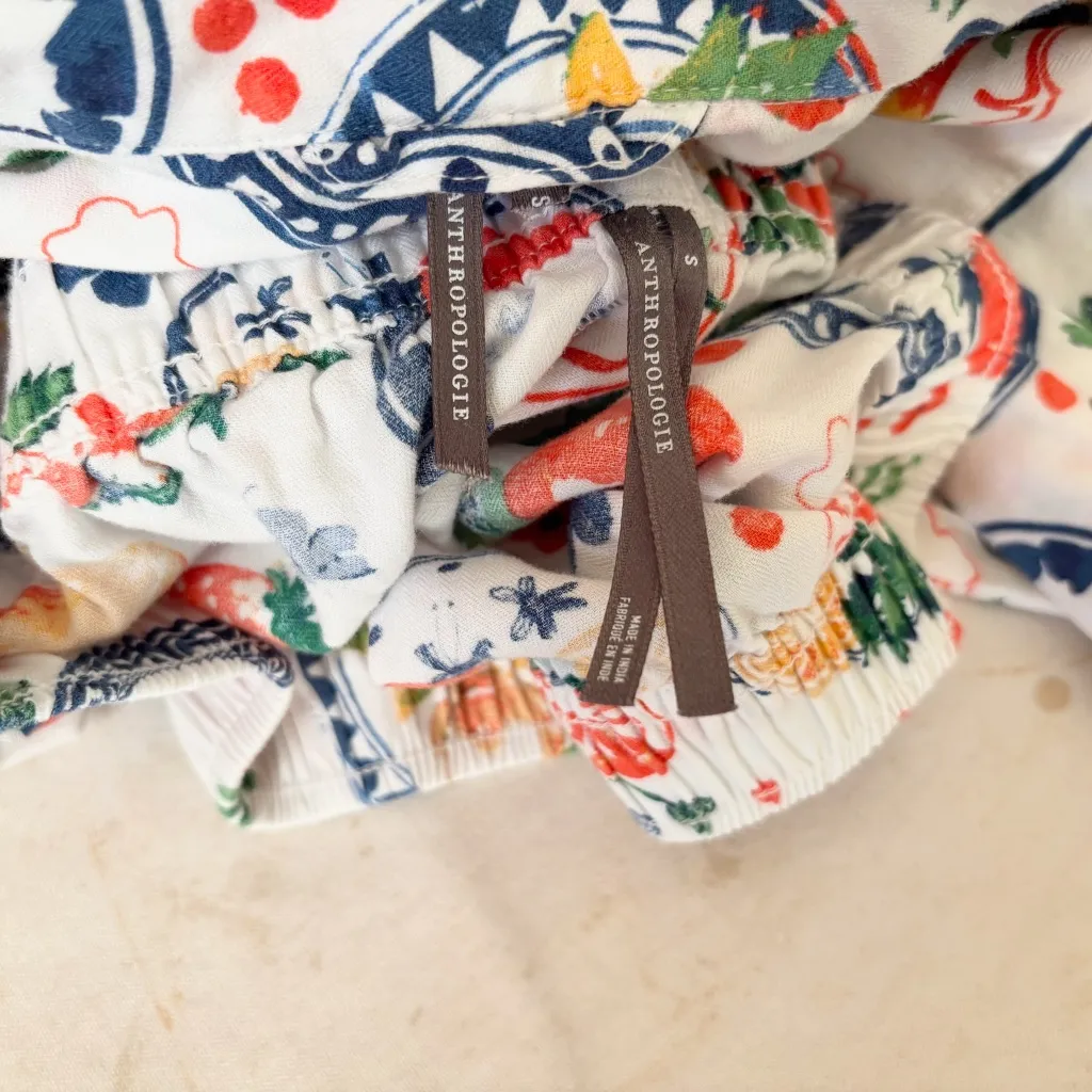 Anthropologie LyreBird Cloud Flannel Pajama Set - Image 4