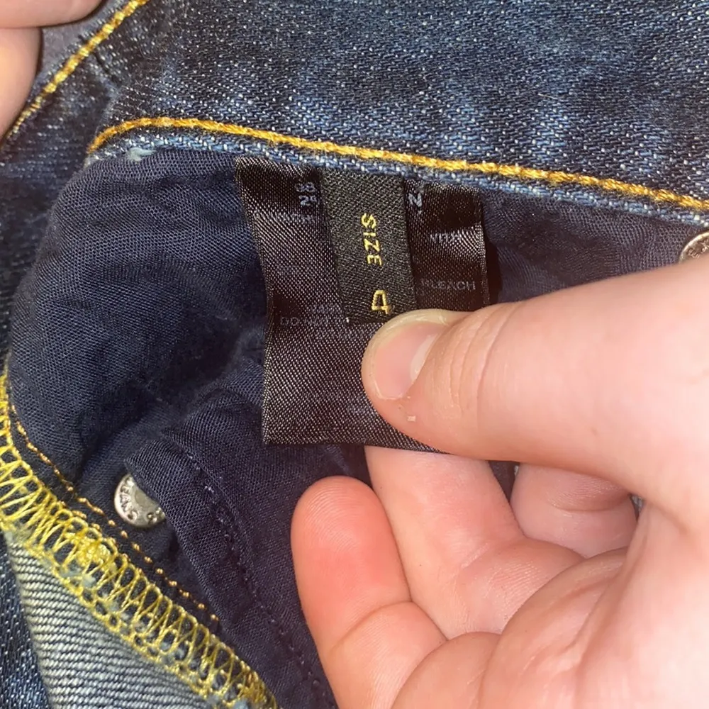 Express Stella Boot Leg Rhinestone Jeans - Image 5