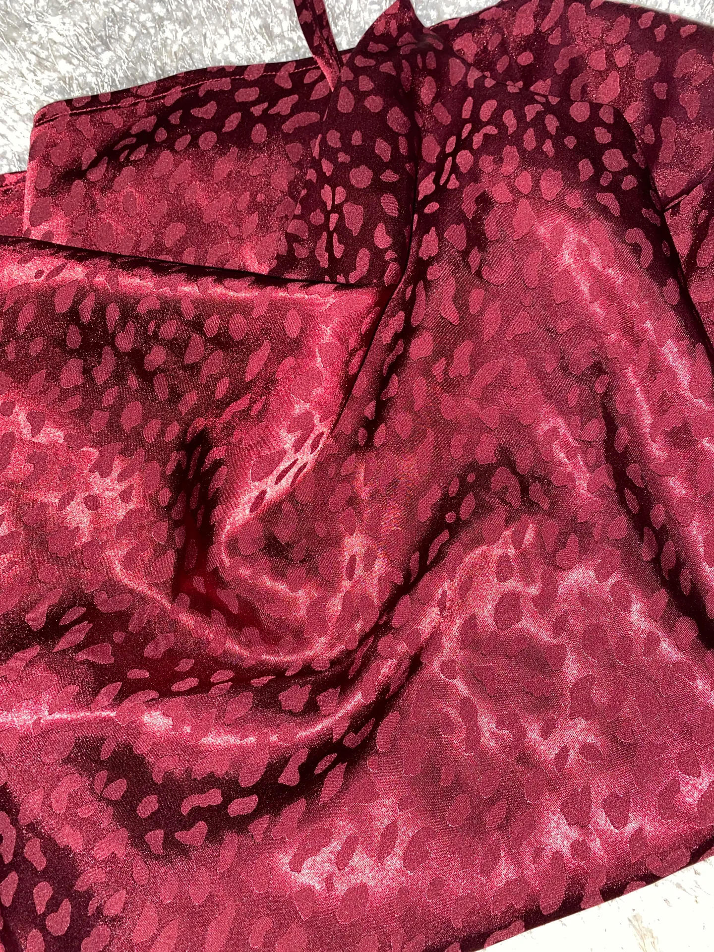 Silk burgundy dress - Image 3