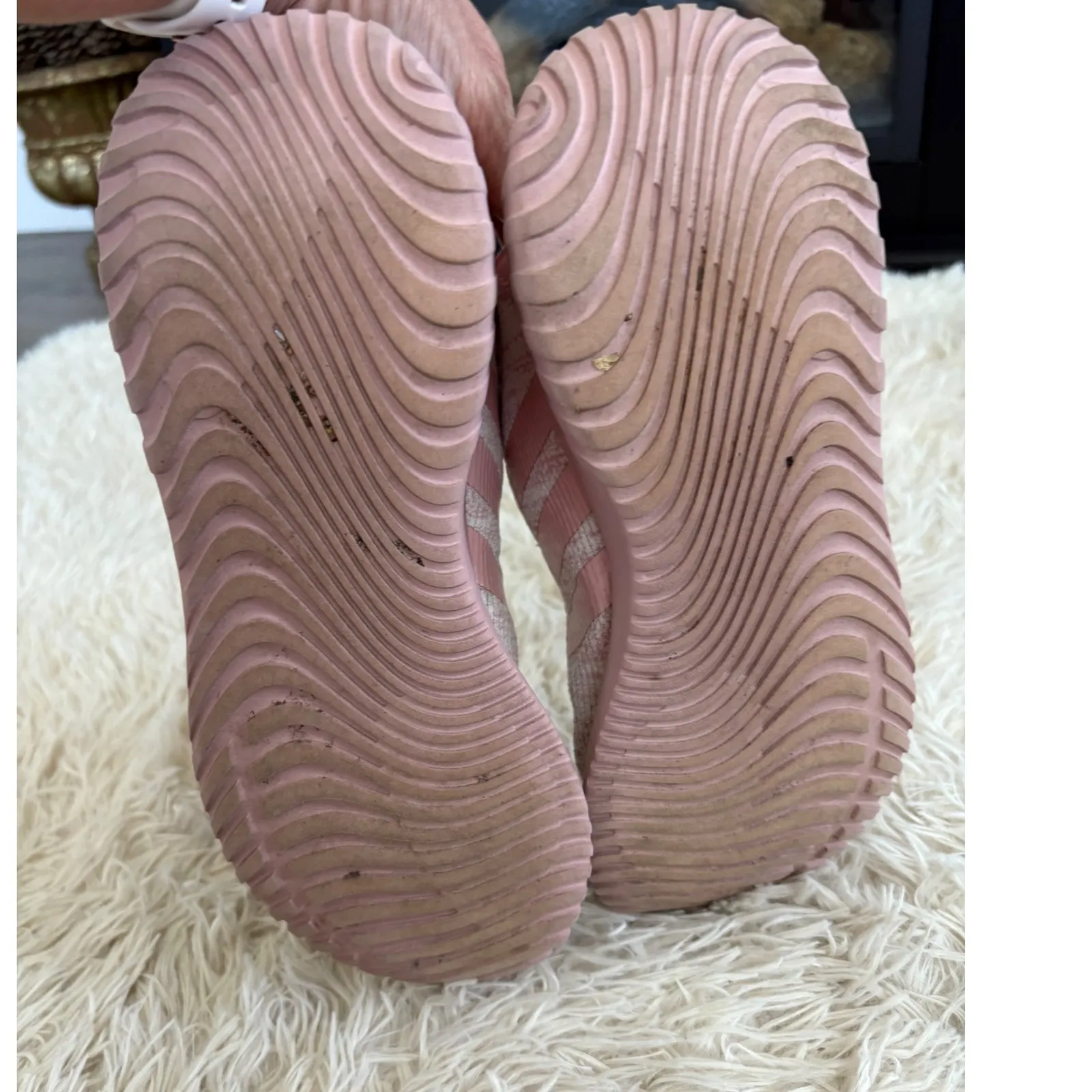 Adidas Cloudfoam Pink White Running Athletic Shoes Sneakers Women's Size‎ 8 - Image 6