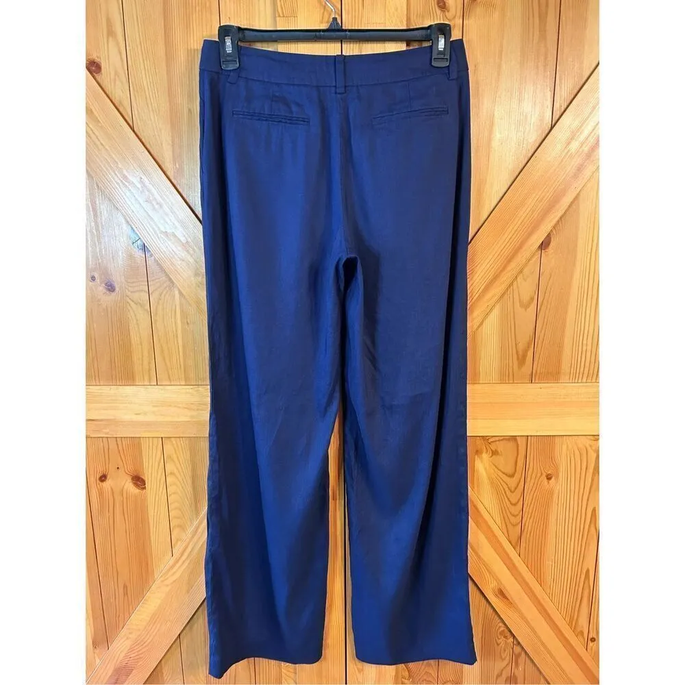 DKNY Pants Womens 6 Blue Wide Leg Pockets Dress Pants (4653) Read - Image 4