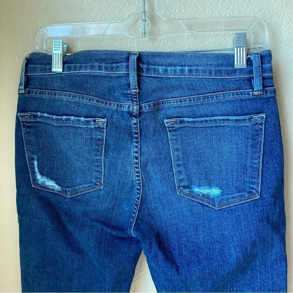 FRAME Le Skinny de Jeanne Chewed Hem Medium Wash Jeans Size 28 - Image 6