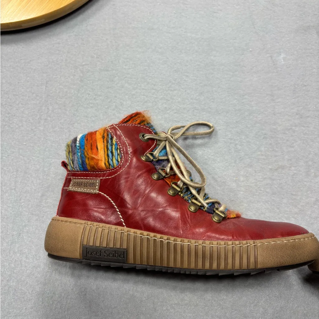 Josef Seibel Maren 06 Hibiscus US 6.5 EU 37 Red Ankle‎ Boots Comfort - Image 10
