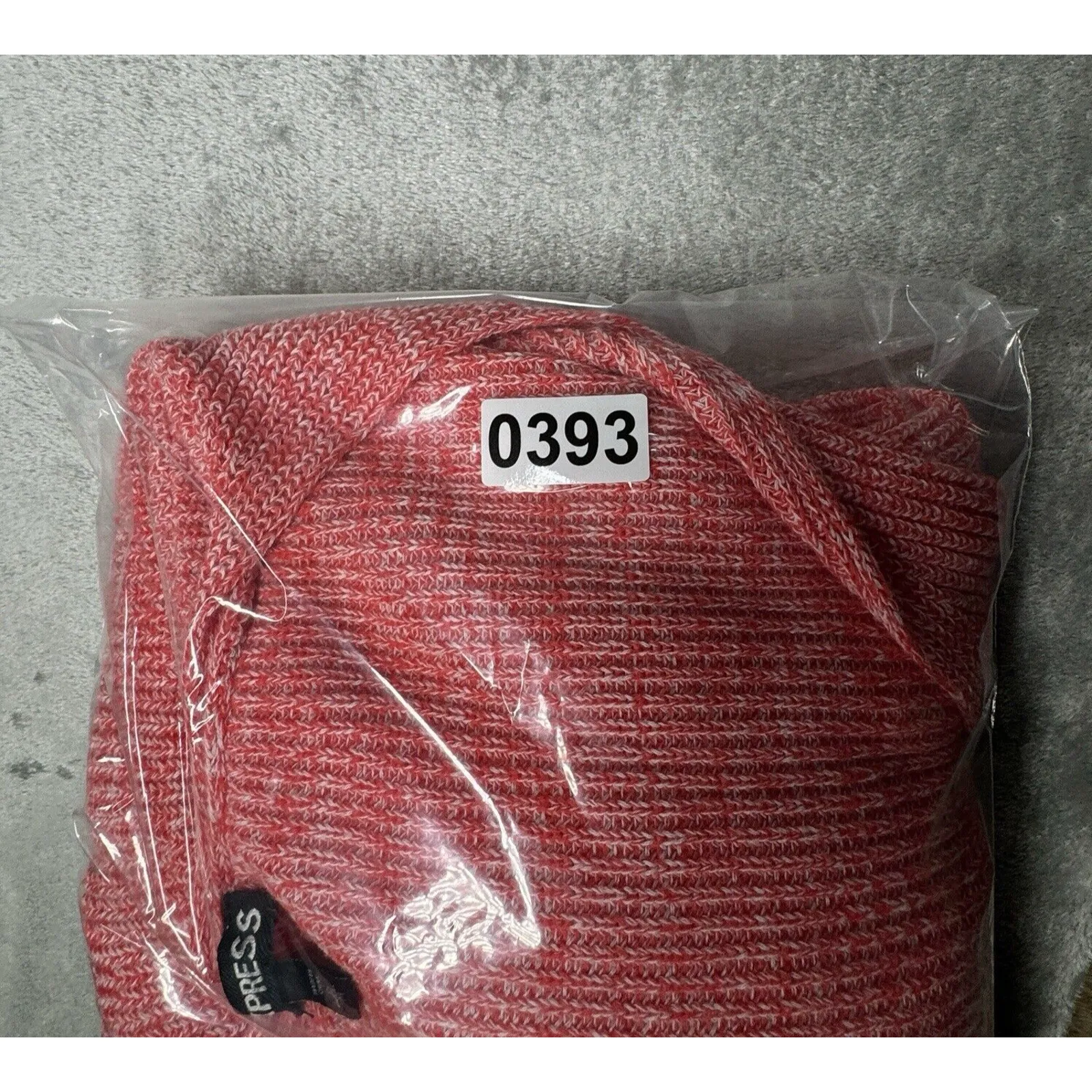 Express Sweater Womens Medium Red White Marled‎ Chunky Oversized Preppy Comfy - Image 8