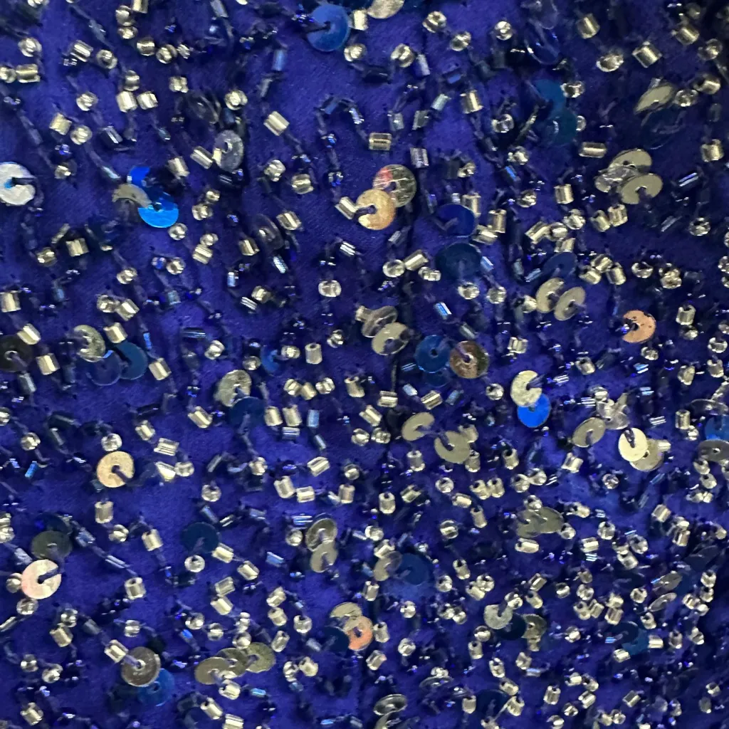 Scala Royal Blue Strapless Gown - Image 4