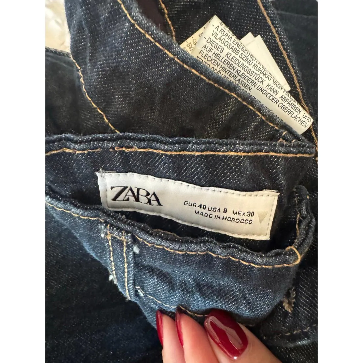 zara dark wash jeans - Image 4