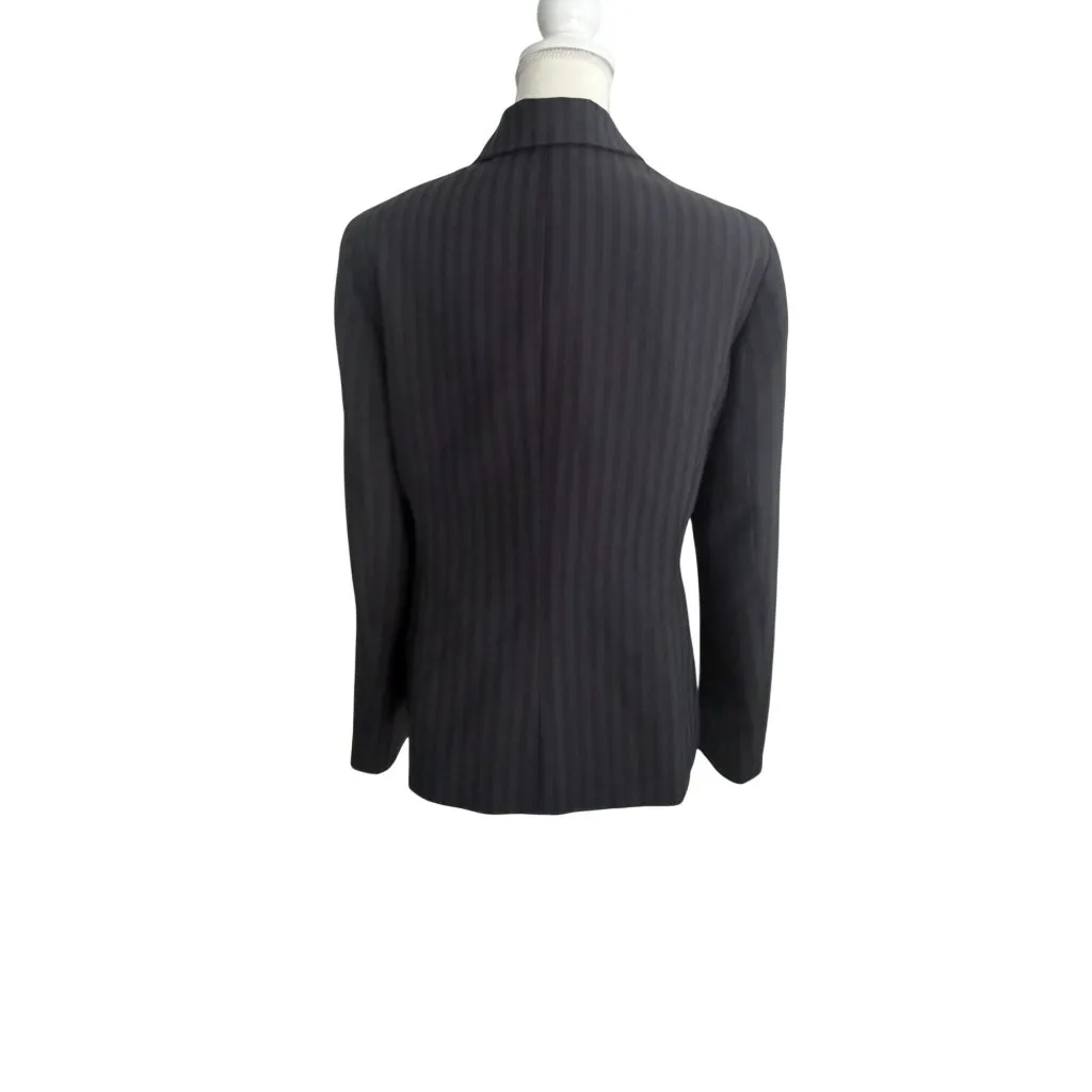 LE SUIT Black Gray Pinstriped Blazer Jacket Size US 14 - Image 4