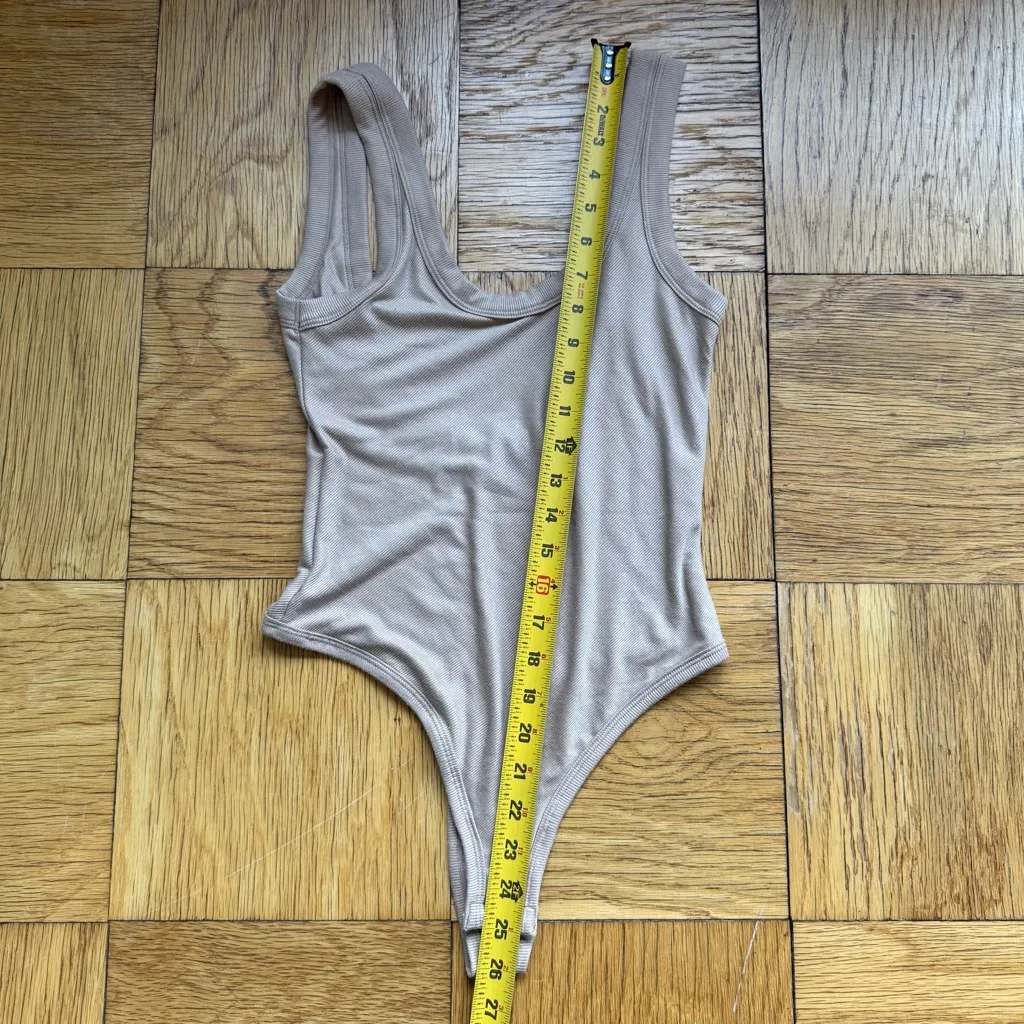 Alexander Wang x Uniqlo Heattech Ribbed Sleeveless Bodysuit, Nude, Size S - Image 11