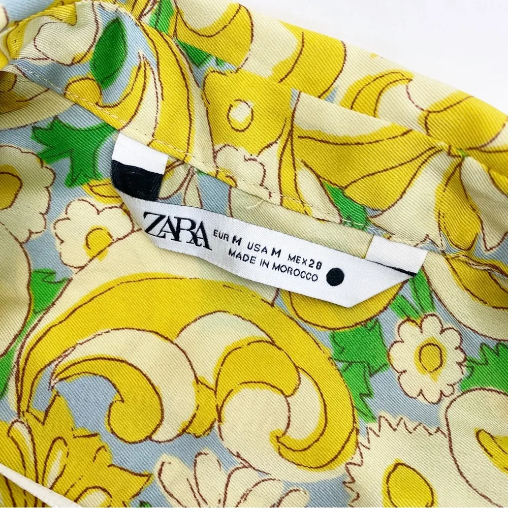 Zara Blogger Favorite Fave Printed Satin Wrap Mini Dress: Floral Paisley - Image 14