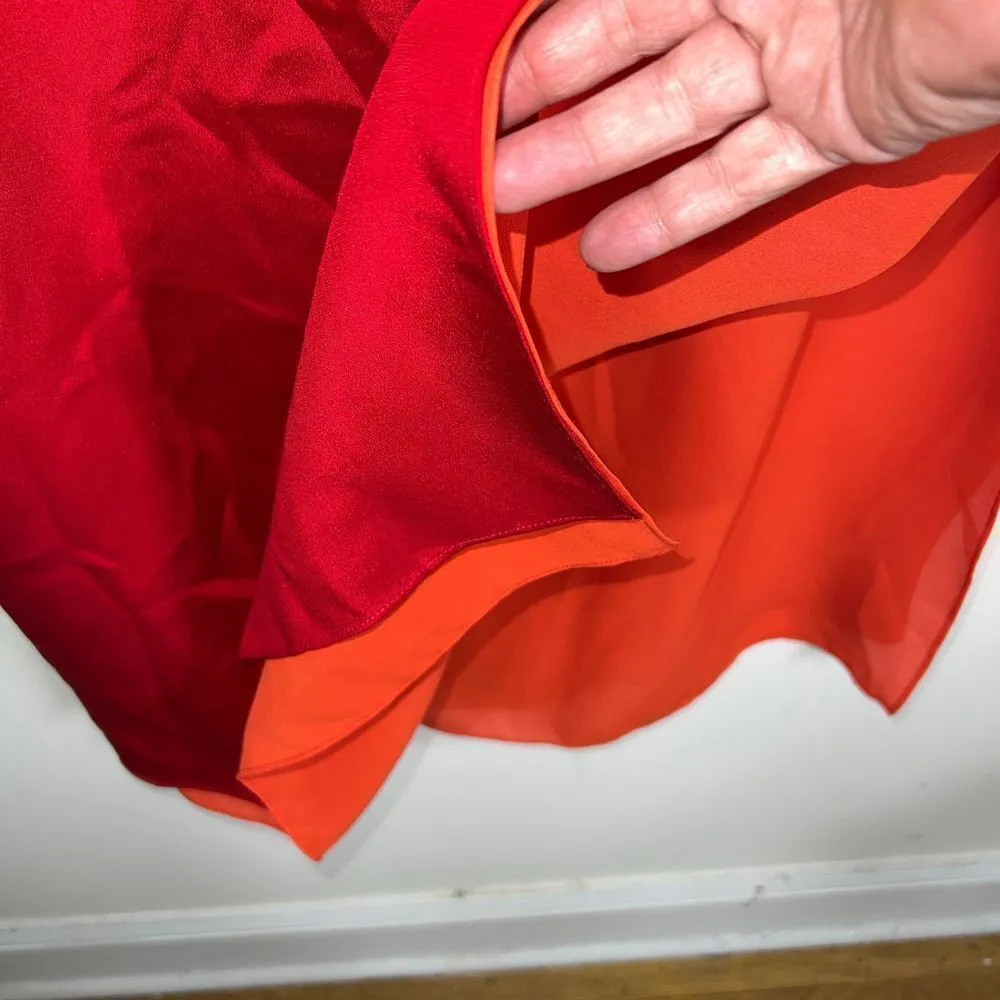 Josephine Chaus Collection Vintage Two Tone Layered Silk Skirt - Image 6