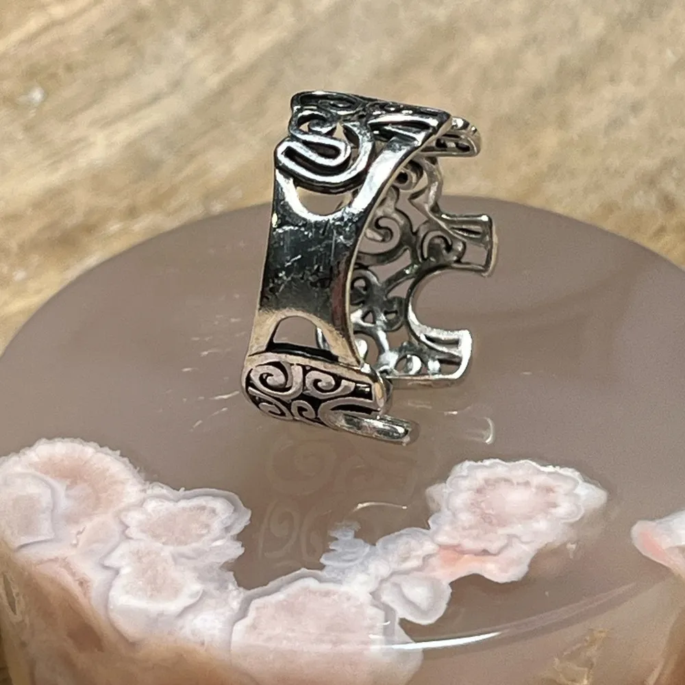 Vintage Elephant Swirl 925 Sterling Silver Ring - Image 10