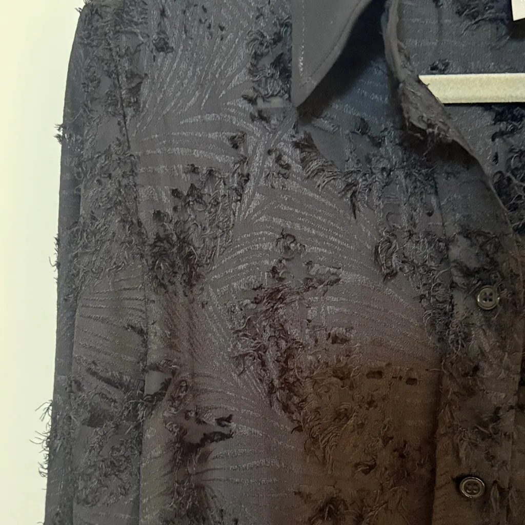 H&M Black Patterned Long Sleeve Top - Image 11