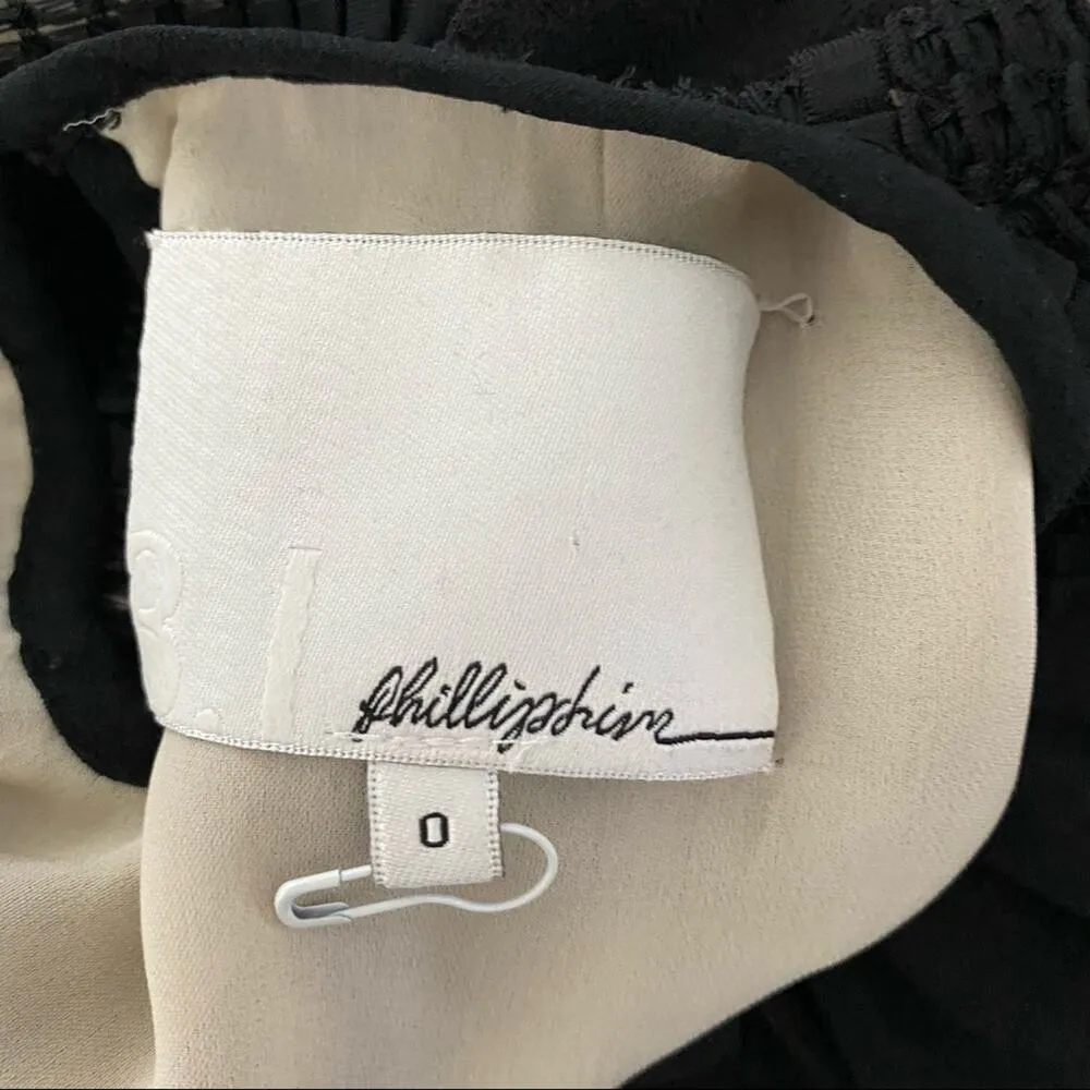 3.1 Philip Lim Black Frill Ruffle Lace Sleeveless Mini Dress size 0 - Image 6