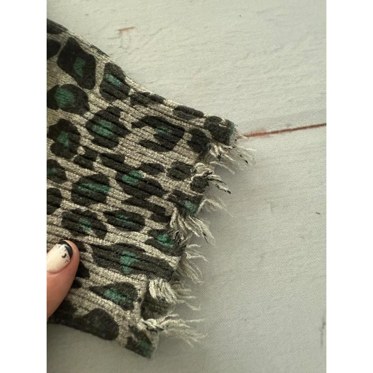 First Love Leopard Print Sweater with Distressed Hem - Image 2