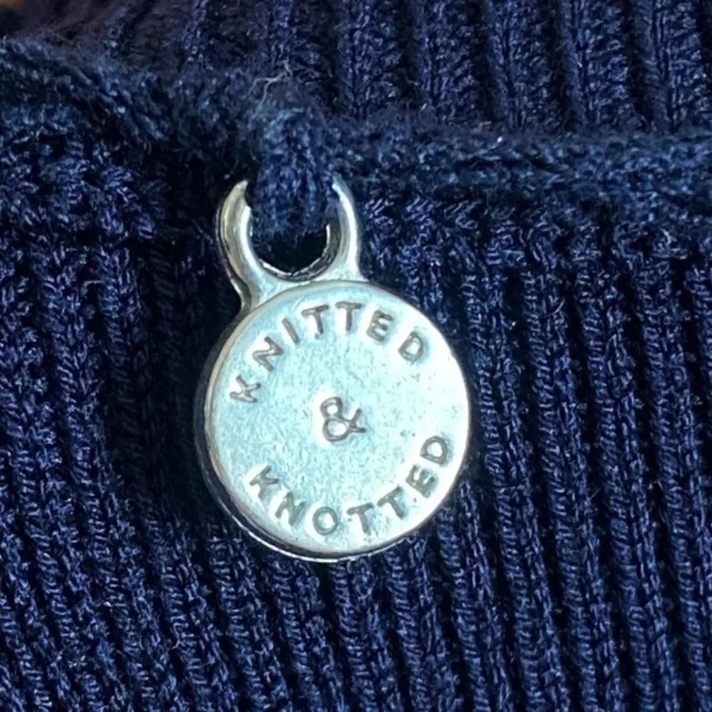 Knitted & Knotted • Navy Ruffle Sweater Tank Top - Image 75