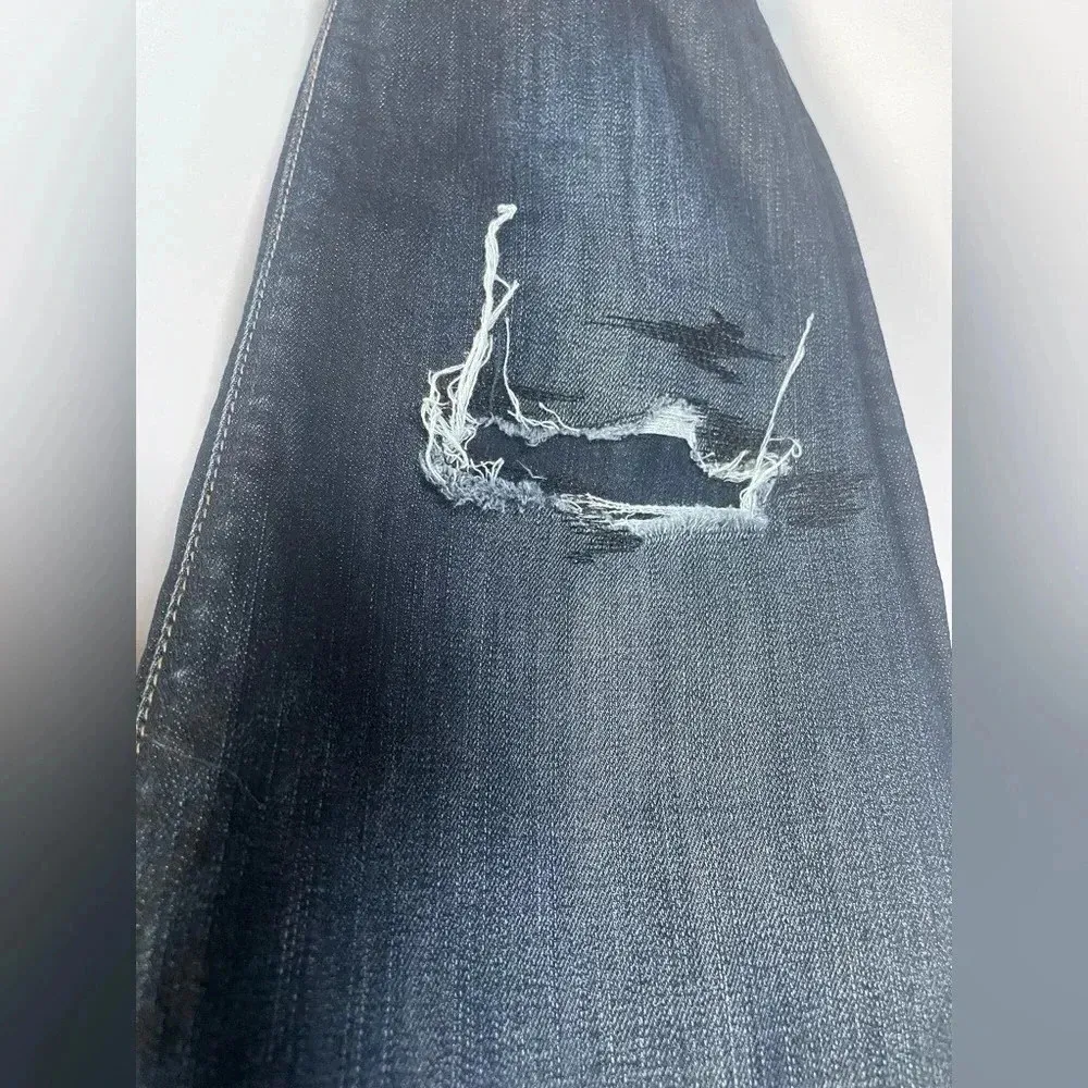 White House Black Market‎ Distressed Skimmer Jeans Patch Stretch Size 4 EUC! - Image 4