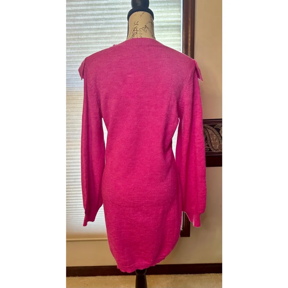 NWT Fate Extra Large Ruffle Sweater Dress Pink Size XL - Image 7