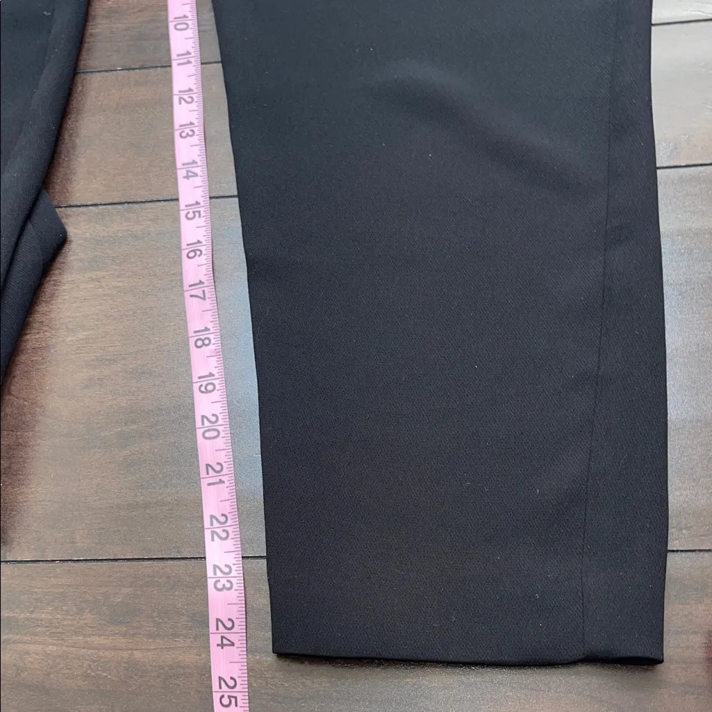 Anthropologie Essential Black Button-Up DressPants V cut on back slip pockets - Image 10