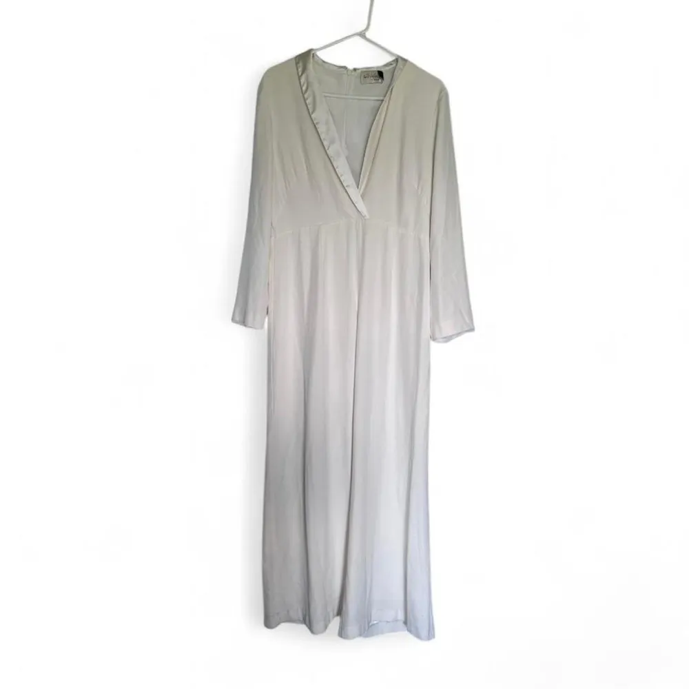 Rixo White Emilia Wide Leg Silk Jumpsuit‎ Large Bachelorette Bridal Honeymoon - Image 2
