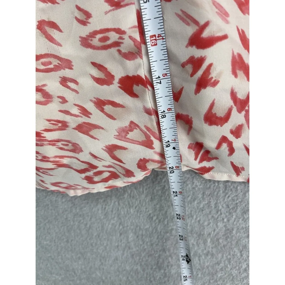 CAbi Women's Blouse Sleeveless Animal Print Size Medium Pink Lined - Image 6