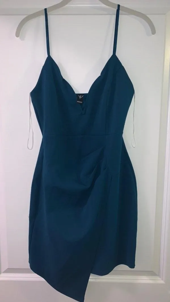Windsor Turquoise Asymmetrical  Dress - Image 4