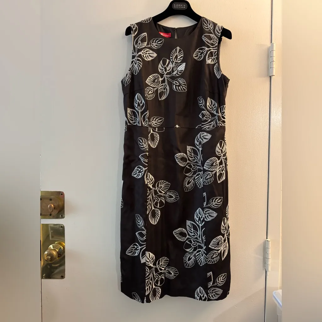 MONSOON brown and cream shift dress size 10 - Image 2